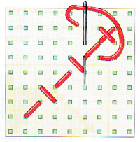 Вышивка крестиком по диагонали. Простая диагональ (фото 9)