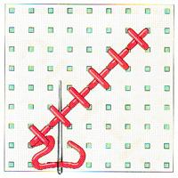 Вышивка крестиком по диагонали. Простая диагональ (фото 13)