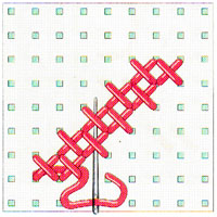 Вышивка крестиком по диагонали. Двойная диагональ слева направо (фото 14)